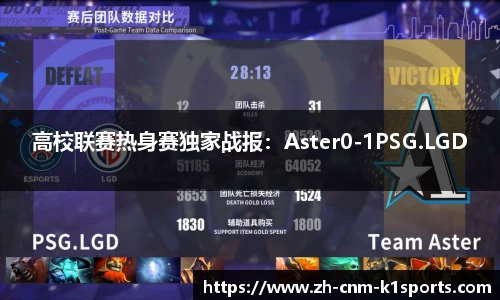 高校联赛热身赛独家战报：Aster0-1PSG.LGD